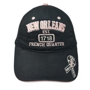 New Orleans Est. 1718 French Quarter Baseball Cap Black One Size Adjustable